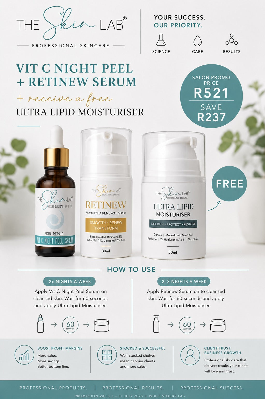 JULY PROMO - Vit C Night Peel + Retinew Serum
