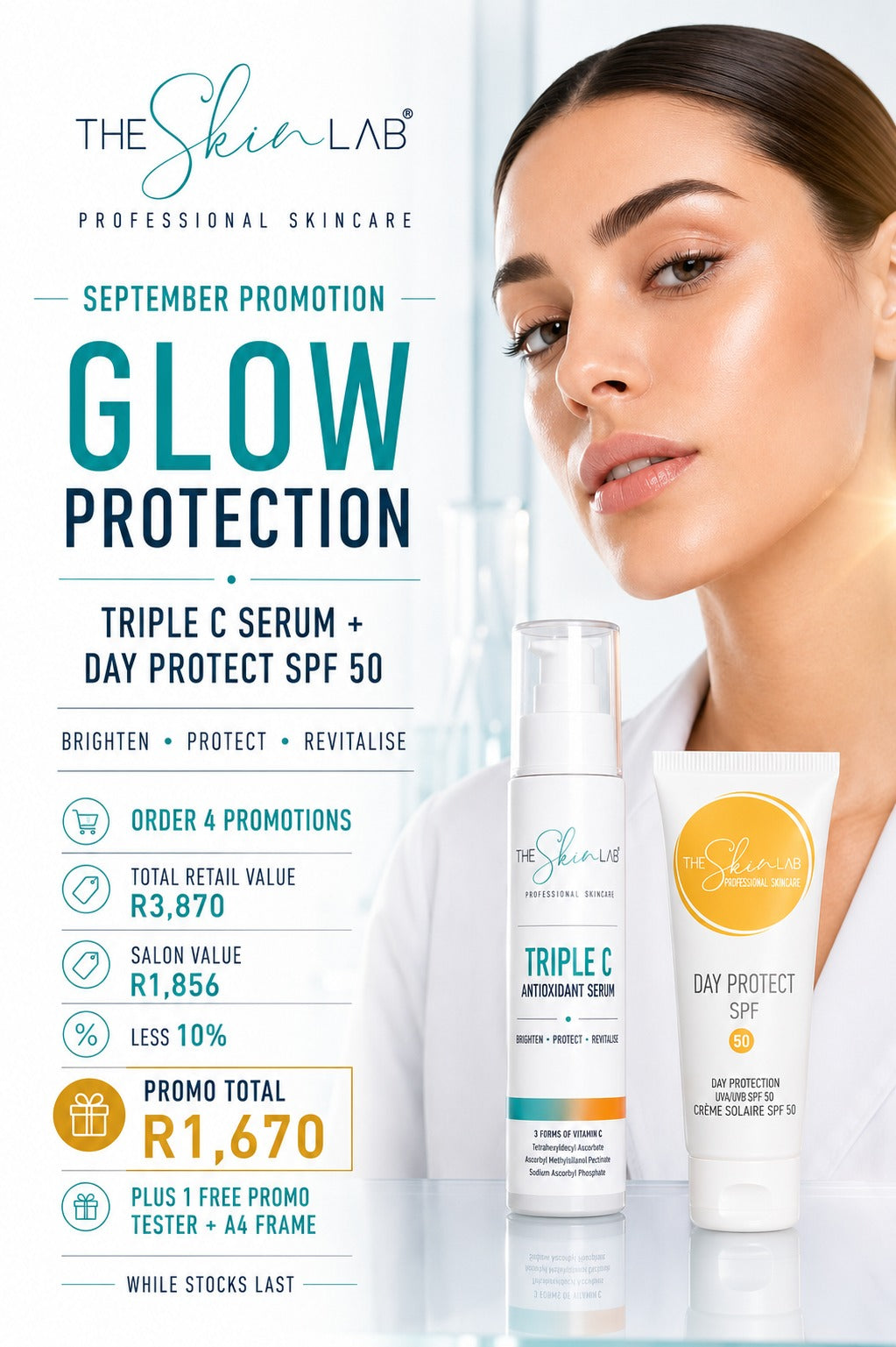 Sept Promo_Launch - Glow protection Triple C Antioxidant Serum 50ml & 75ml Day Protect 50